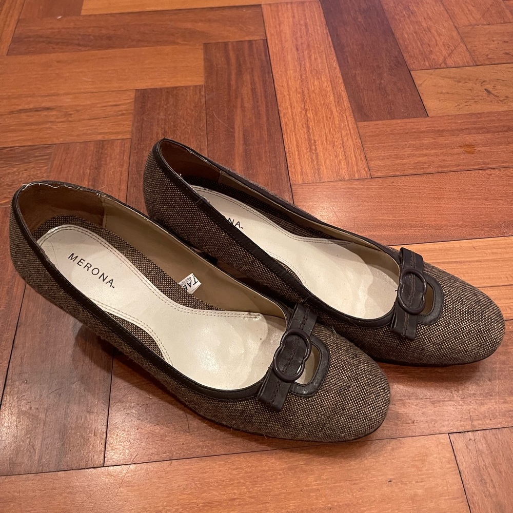 brown size 10 merona heels